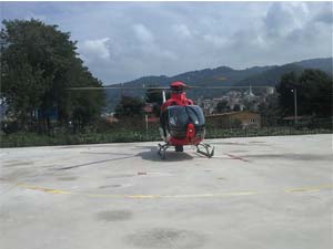 Ambulans Helikopter Yetişti