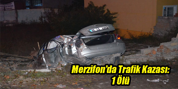 Merzifon’da Trafik Kazası: 1 Ölü