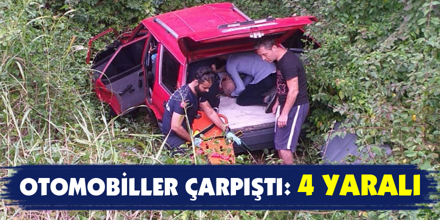  Samsun'da otomobiller çarpıştı: 4 yaralı