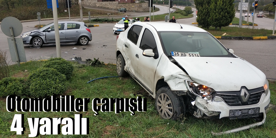 Samsun'da otomobiller çarpıştı: 4 yaralı