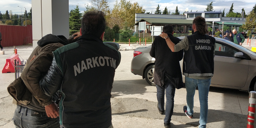 Samsun'da 14 kilo esrarla yakalanan 4 kişi tutuklandı