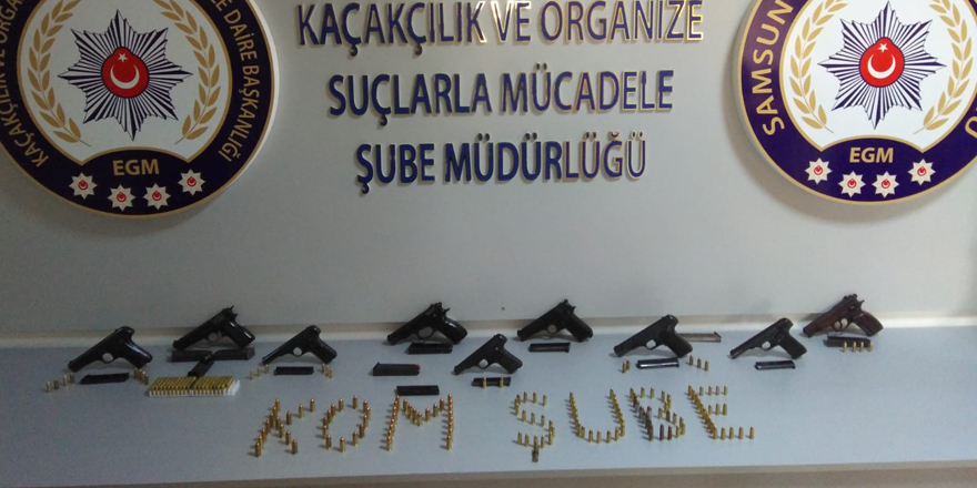 Samsun merkezli silahlı kaçakçığı operasyonu: 13 gözaltı