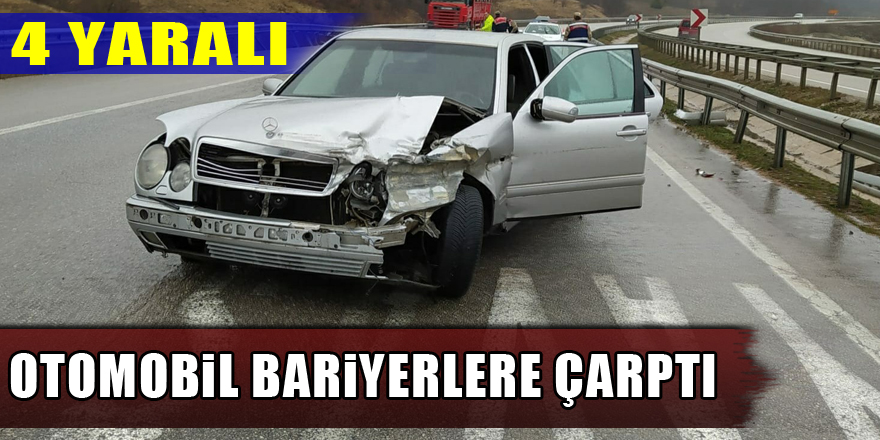 Samsun'da otomobil bariyerlere çarptı: 4 yaralı