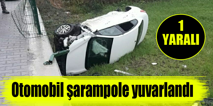 Samsun'da otomobil şarampole yuvarlandı: 1 yaralı