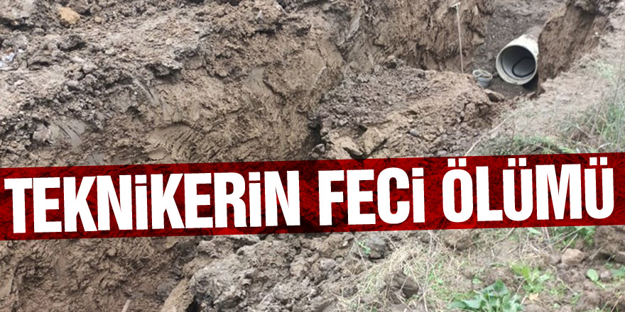 Samsun'da kanal açma çalışmasında toprak altında kalan harita teknikeri öldü