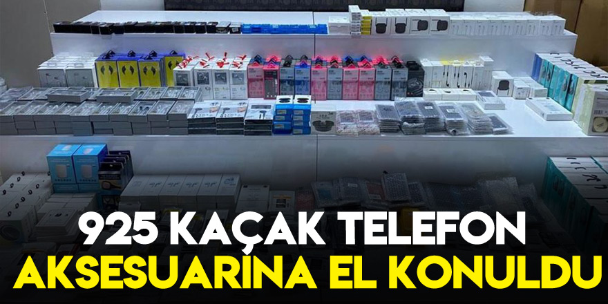 Samsun'da 925 kaçak telefon aksesuarına el konuldu