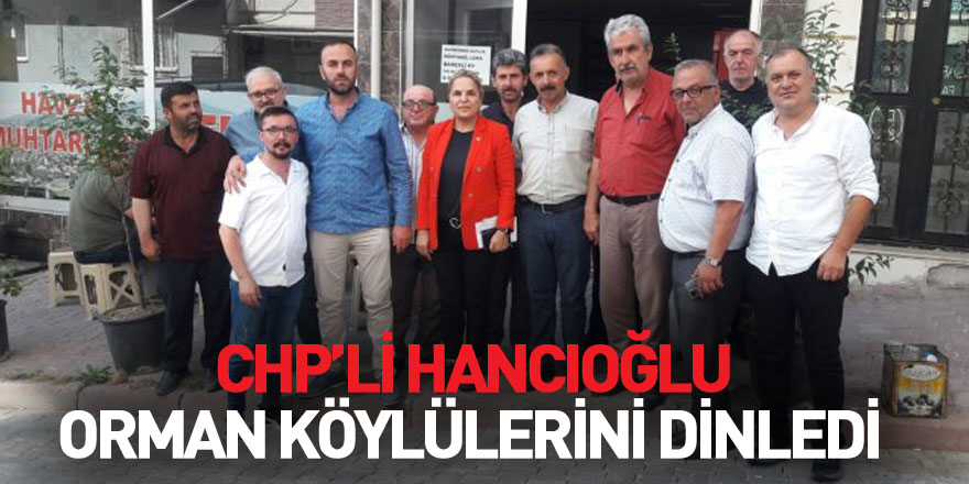 CHP’li Hancıoğlu orman köylülerini dinledi