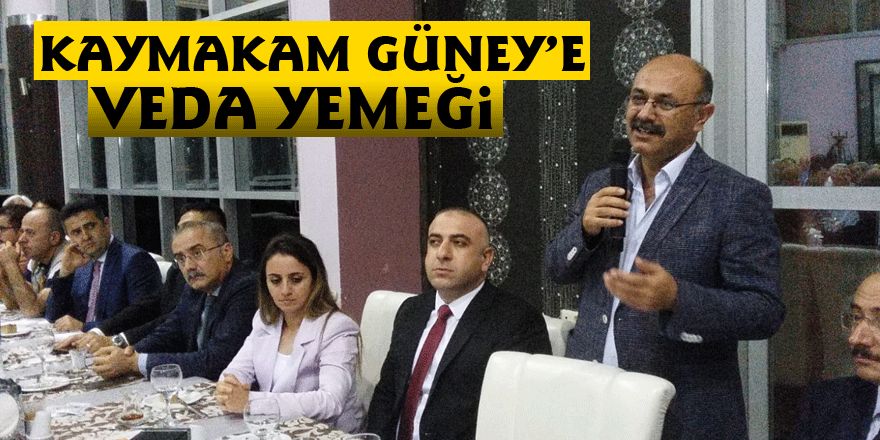 Kaymakam Güney’e veda yemeği