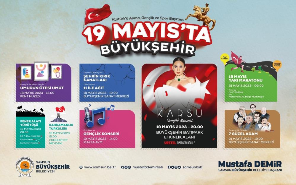 Samsun’da 19 Mayıs coşkusu yaşanacak