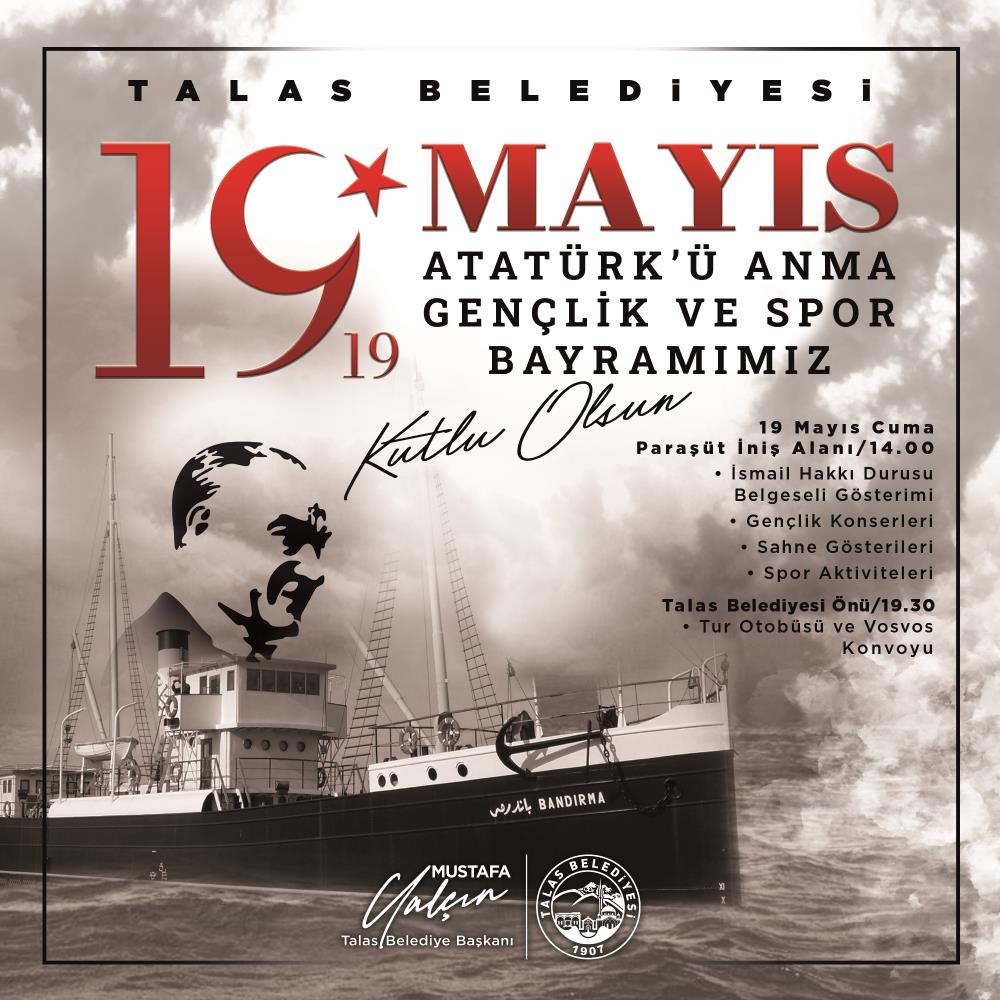 Talas’ta 19 Mayıs heyecanı