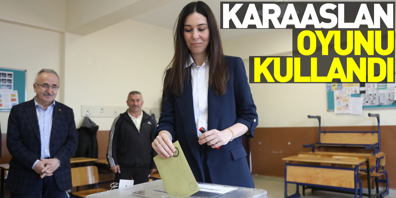 AK Parti Genel Başkan Yardımcısı Karaaslan, oyunu Samsun'da kullandı