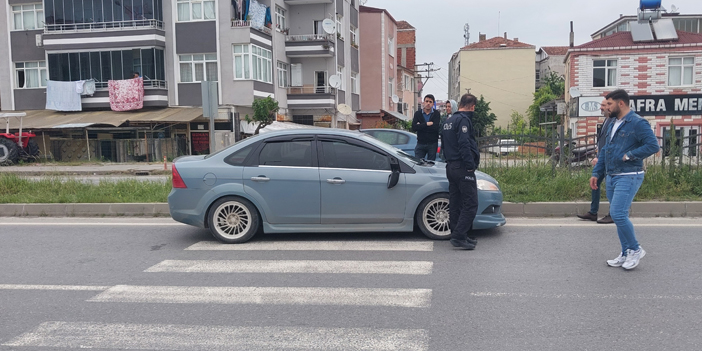 Samsun'da otomobilin çarptığı yaya bisiklet sürücüsü yaralandı