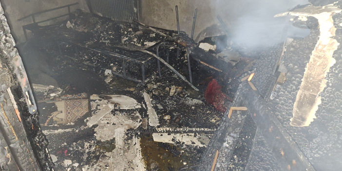 Bafra'da bir apartmanda çıkan yangın söndürüldü