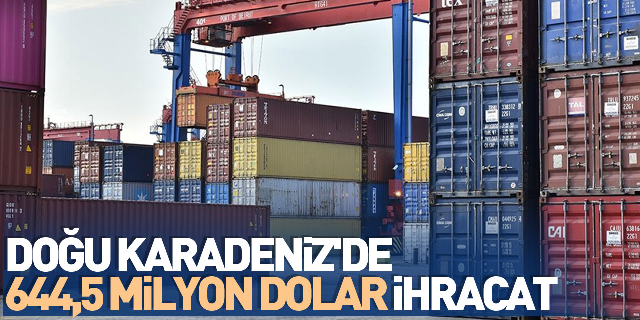 Doğu Karadeniz'den 5 ayda yapılan ihracat 644,5 milyon doları aştı