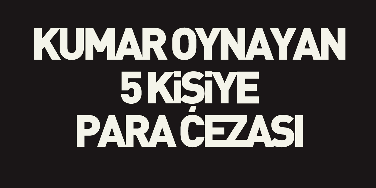 Samsun'da kıraathanede kumar oynayan 5 kişiye para cezası verildi