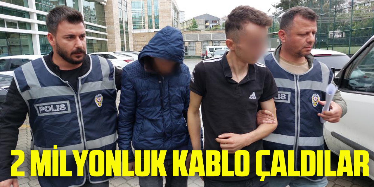 Öğrenci yurdu inşaatından 2 milyonluk kablo çaldılar