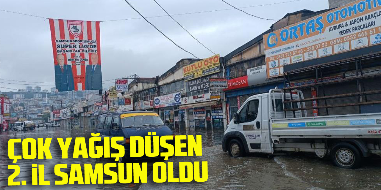 Türkiye’de en çok yağış düşen 2. il Samsun oldu