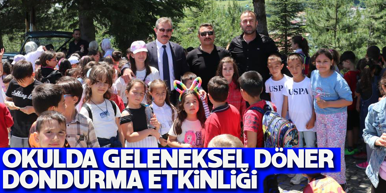 Okulda geleneksel döner ve dondurma etkinliği