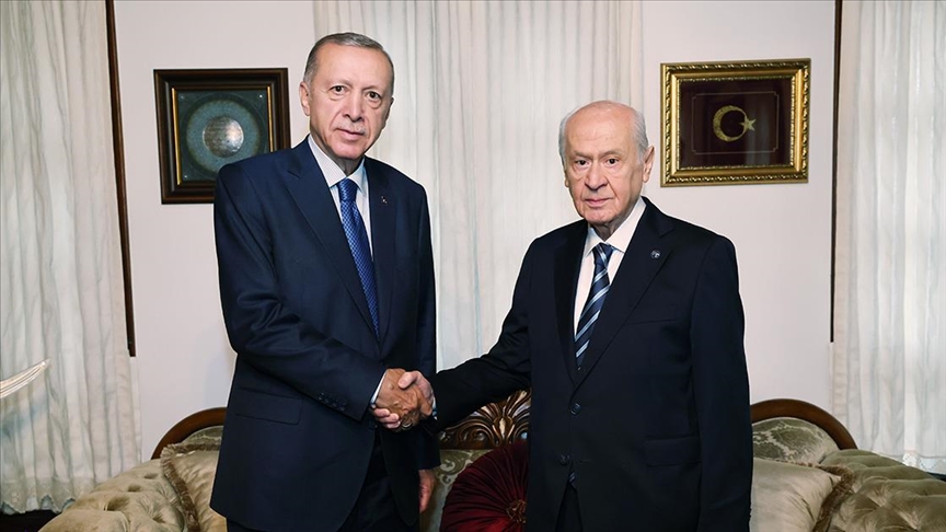 Cumhurbaşkanı Erdoğan, MHP Genel Başkanı Bahçeli ile görüştü