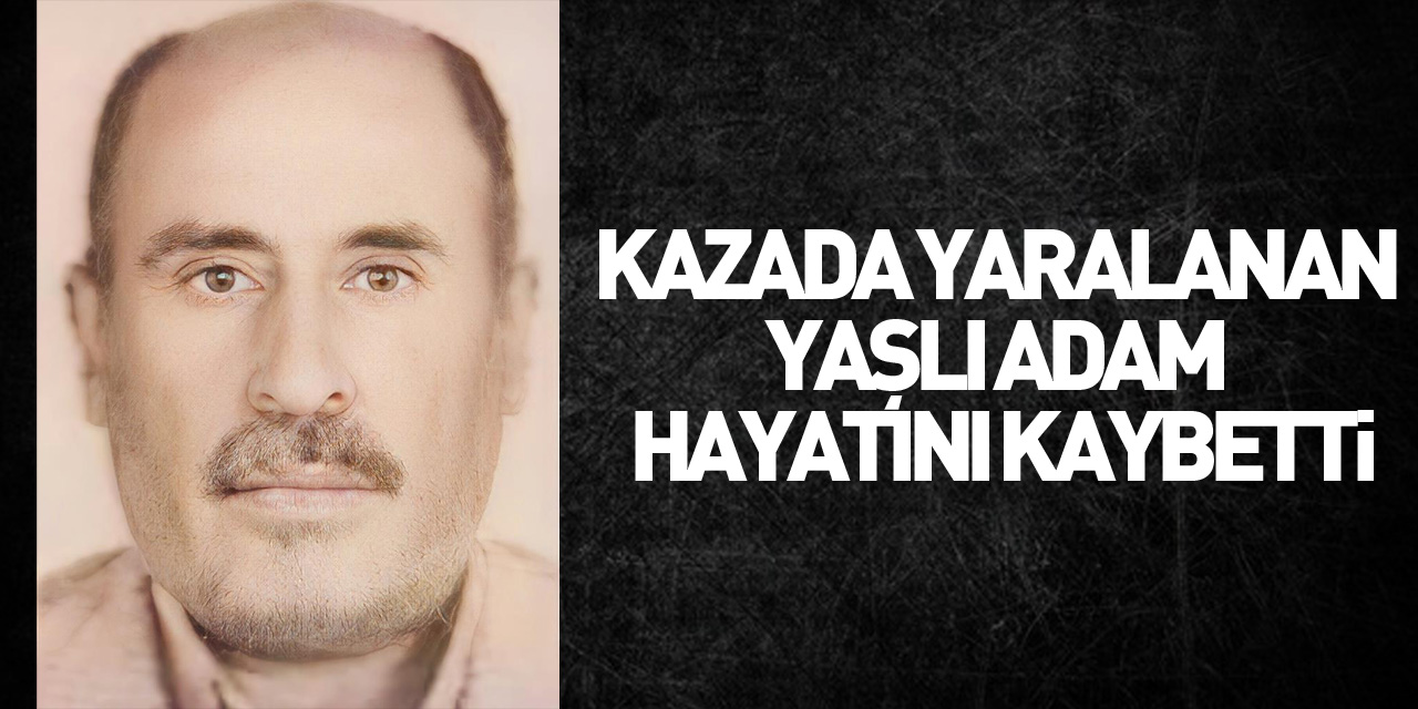 Kazada yaralanan yaşlı adam hayatını kaybetti