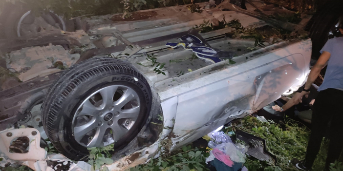 Samsun'da otomobil devrildi, 3 kişi yaralandı