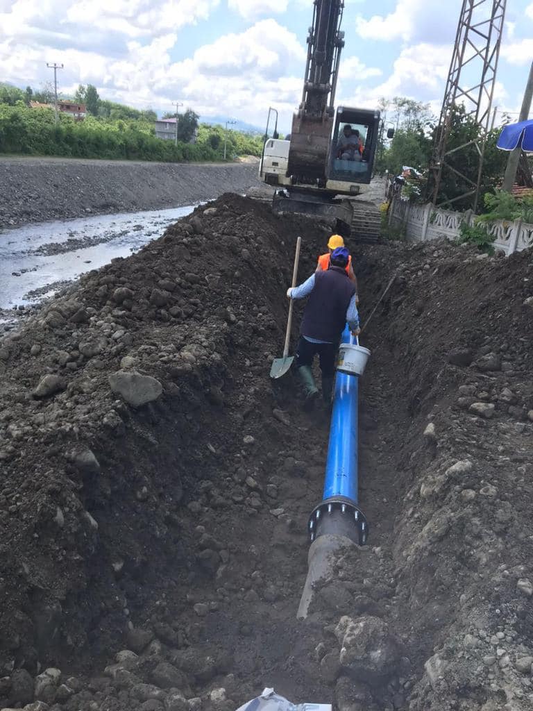 Terme'de selde zarar gören içme suyu şebekesinin onarımı tamamlandı