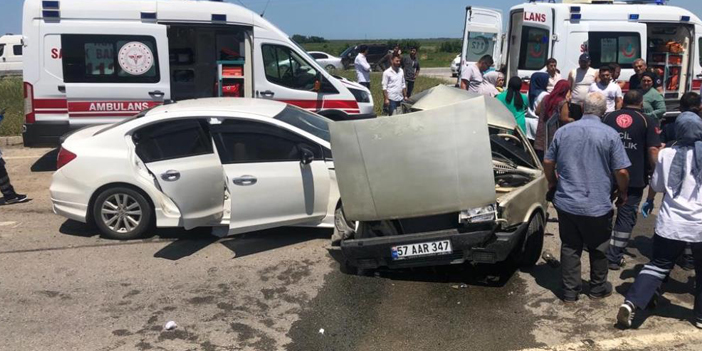 Alaçam'da kaza: 1'i ağır 9 yaralı