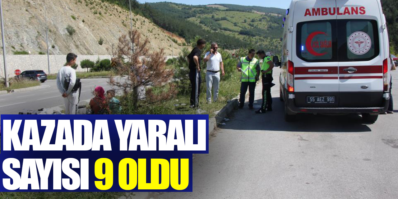 Samsun'daki minibüs kazasında yaralı sayısı 9 oldu