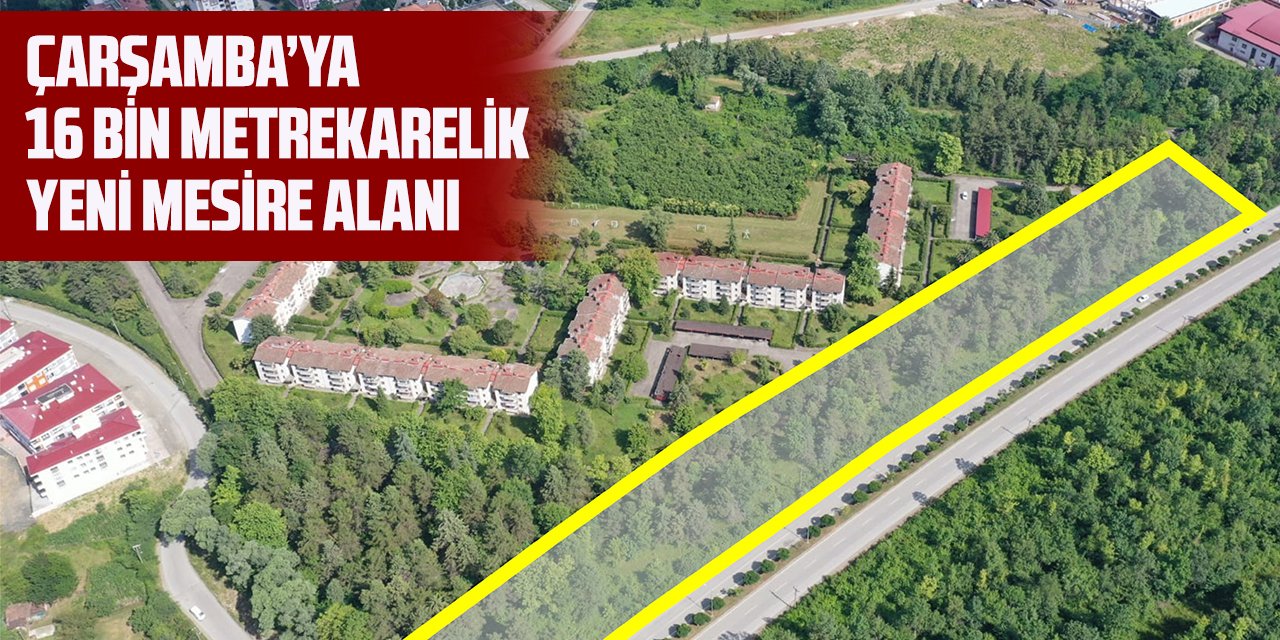 Çarşamba’ya 16 bin metrekarelik yeni mesire alanı