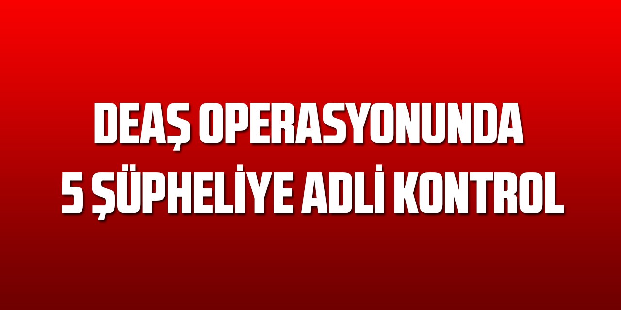 DEAŞ operasyonunda 5 şüpheliye adli kontrol