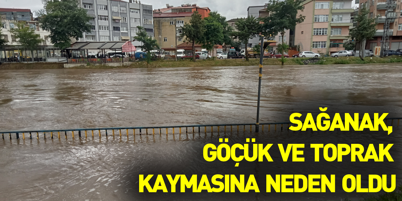 Samsun'un Tekkeköy ilçesinde sağanak, göçük ve toprak kaymasına neden oldu