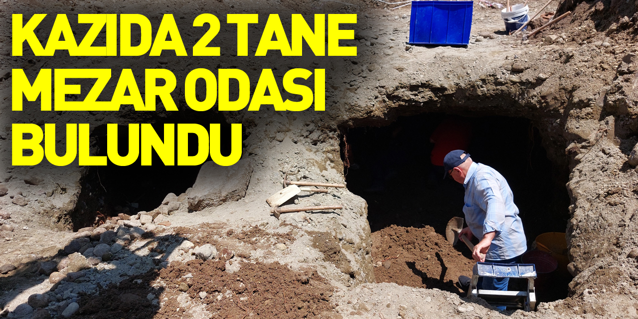 İnşaat kazısında 2 mezar odası bulundu