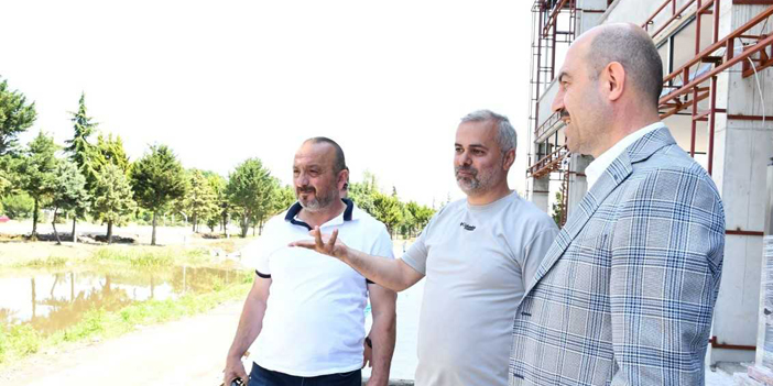 Terme Belediye Başkanı Kılıç'tan Yaşam Merkezi inşaatında inceleme