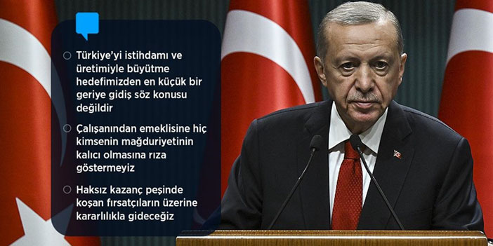 Cumhurbaşkanı Erdoğan: Depremin istihdama etkisini en aza indirmek için kısa çalışma ödeneğini 3 ay uzatıyoruz