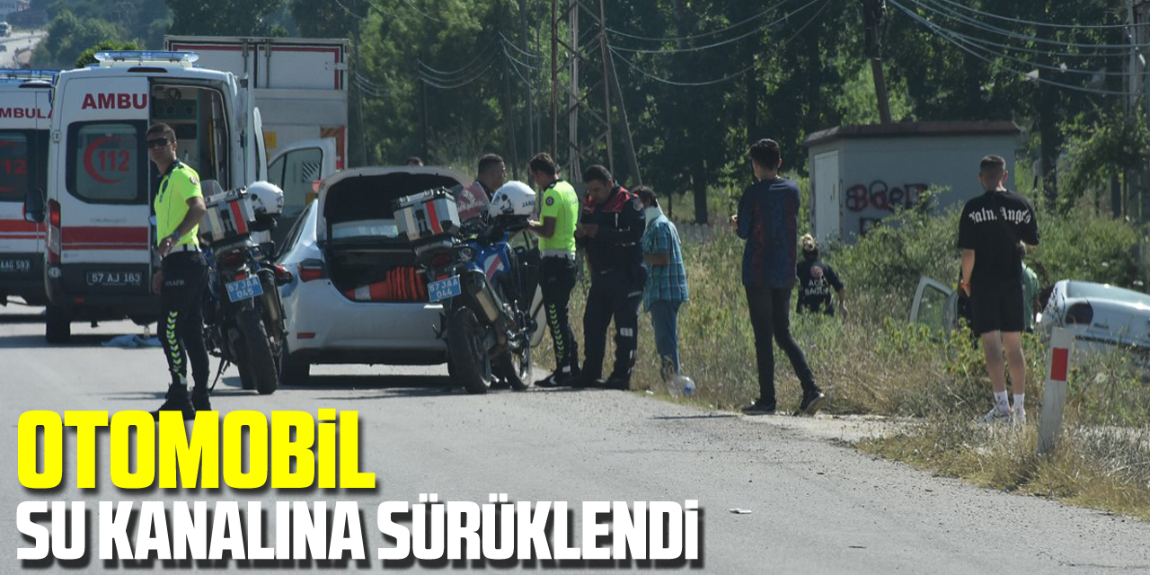 Otomobil su kanalına sürüklendi: 7 yaralı