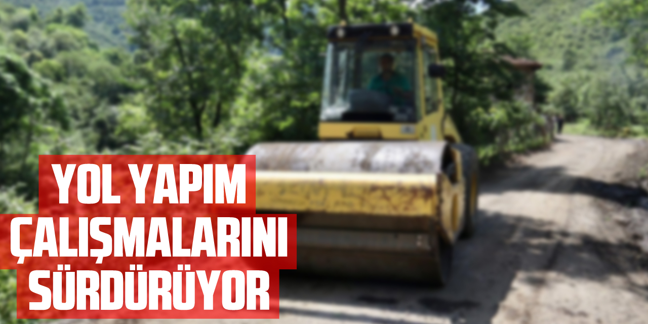 Terme Belediyesi yol yapım çalışmalarını sürdürüyor