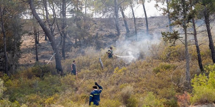 Sakız Adası'ndaki orman yangını büyük ölçüde kontrol altına alındı