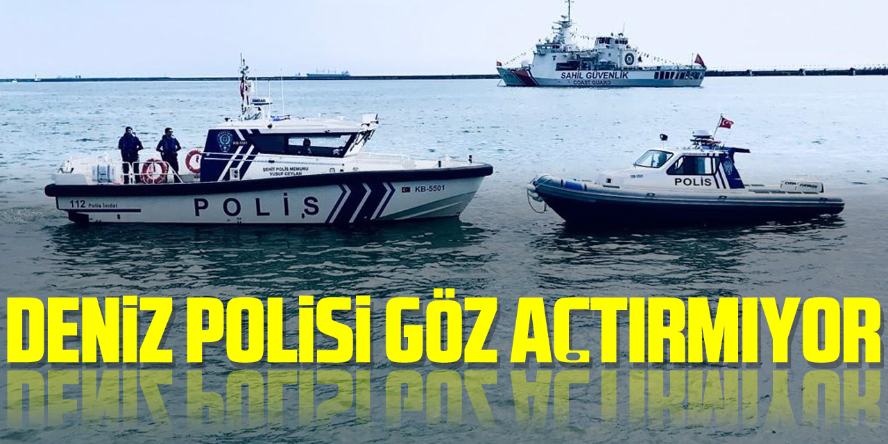 Samsun'da deniz polisi kaçak salyangoz ve midye avcılarına göz açtırmıyor