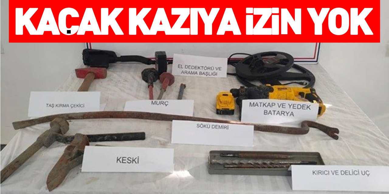 Kaçak kazıya izin yok: 2 şüpheli yakalandı