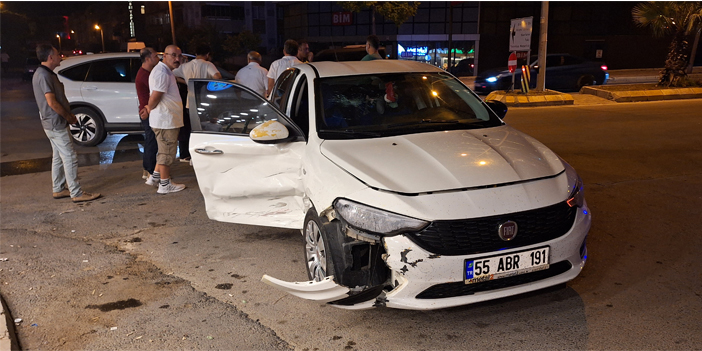 Samsun'da kazaya karışan otomobilin sürücüsü kaçtı