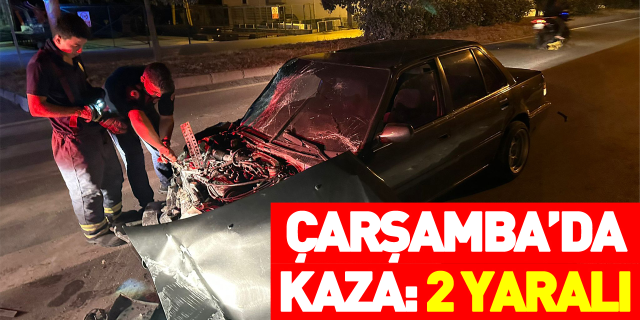 Samsun'daki trafik kazasında 2 kişi yaralandı