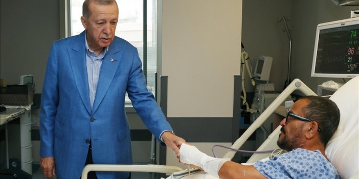 Cumhurbaşkanı Erdoğan, denizde kaza geçiren Sabancı çiftini ziyaret etti