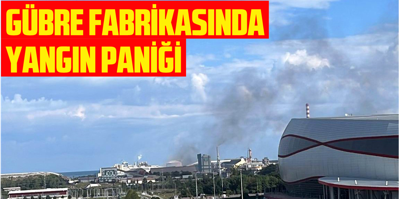 Gübre fabrikasında yangın paniği