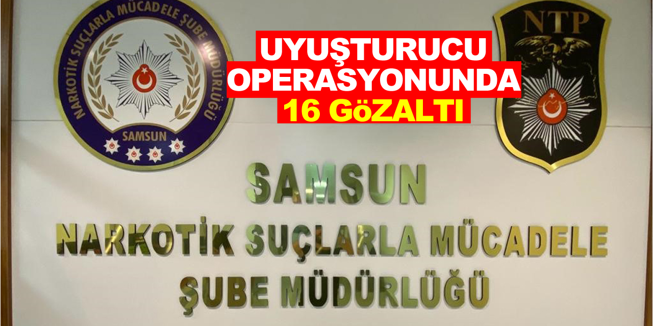 Samsun'da uyuşturucu operasyonu: 16 gözaltı