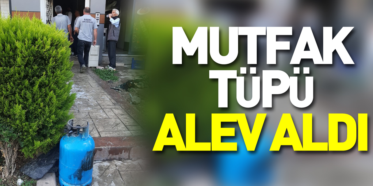 Samsun'da mutfak tüpü alev aldı