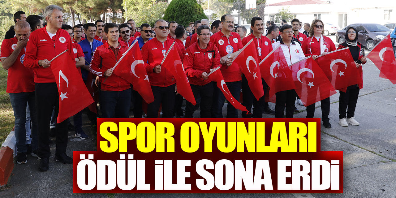 Spor oyunları ödül ile sona erdi