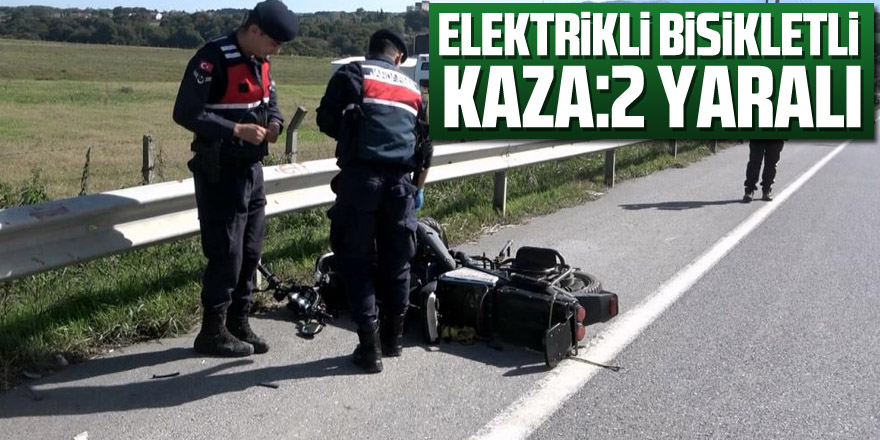 Elektrikli bisikletli kaza:2 yaralı