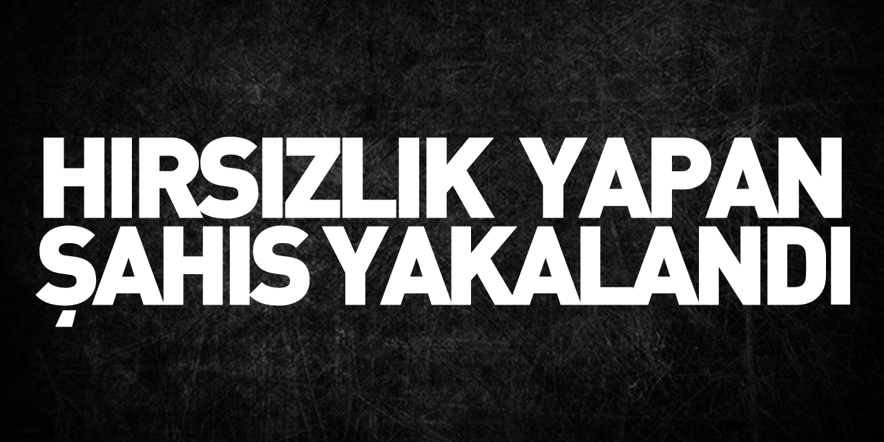 hırsızlık yapan şahıs yakalandı