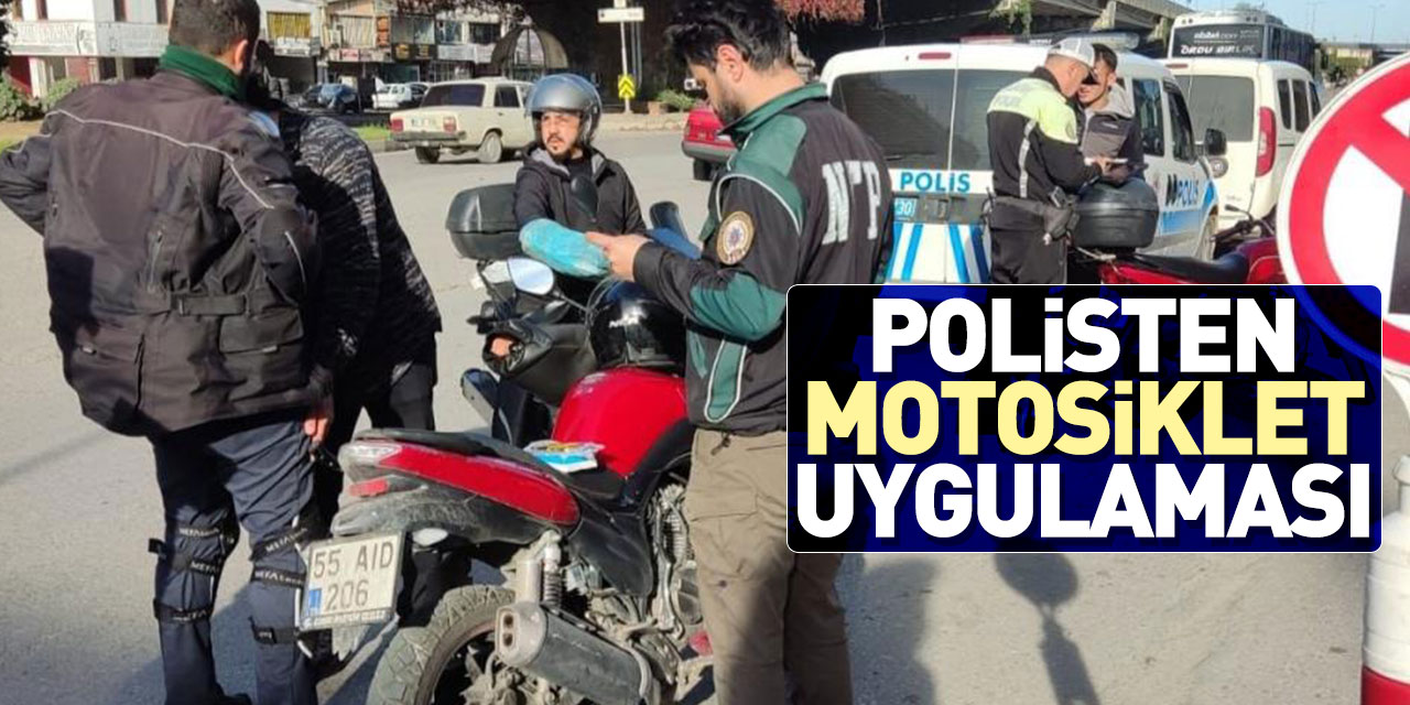 Samsun'da motosiklet uygulaması