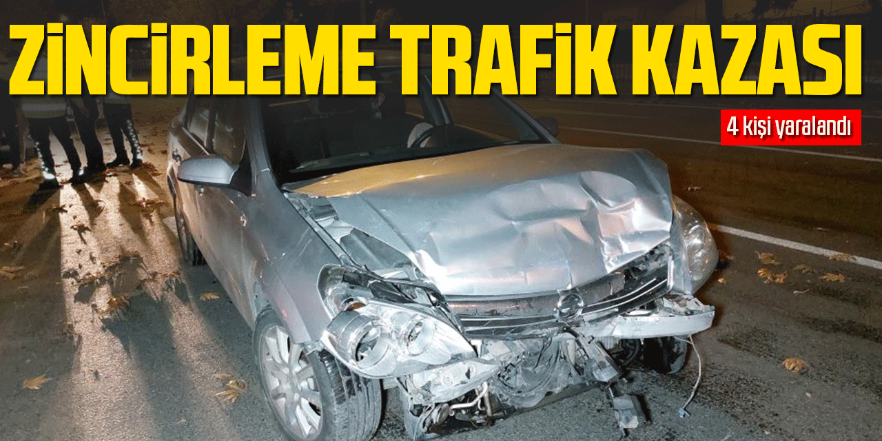 Zincirleme trafik kazası: 4 yaralı
